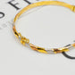 Pre-Owned 9ct Gold Tricolor Hinged Bangle