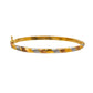 Pre-Owned 9ct Gold Tricolor Hinged Bangle