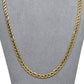 Pre-Owned 9ct Gold Figaro Chain Necklace 22 Inch