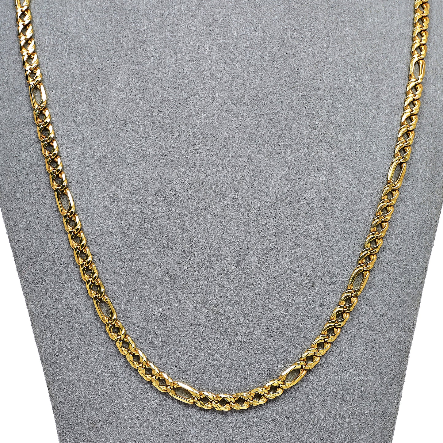 Pre-Owned 9ct Gold Figaro Chain Necklace 22 Inch