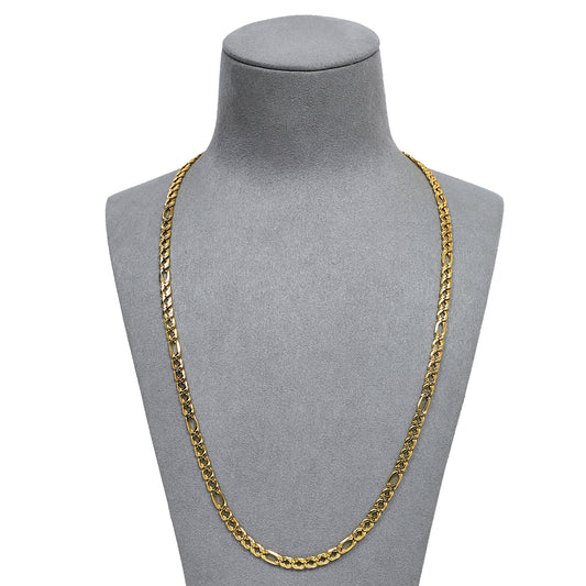 Pre-Owned 9ct Gold Figaro Chain Necklace 22 Inch