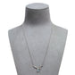 Pre-Owned 9ct White Gold Pear Cut Topaz & Diamond Necklace