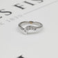Pre-Owned 9ct White Gold 5 Diamond Cutout Ring Size J