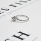 Pre-Owned 18ct White Gold Diamond Twist Design Ring Size J