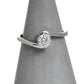 Pre-Owned 18ct White Gold Diamond Twist Design Ring Size J