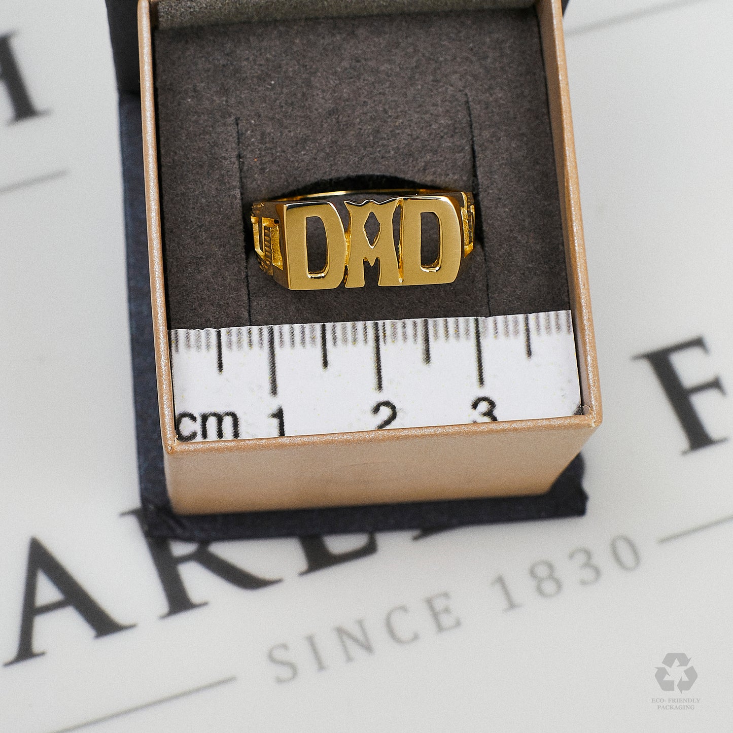 Pre-Owned 9ct Gold Cherish DAD Ring Size T