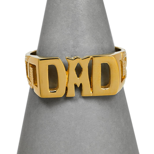 Pre-Owned 9ct Gold Cherish DAD Ring Size T