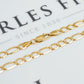 Pre-Owned 9ct Gold Figaro Chain Necklace 24 Inch