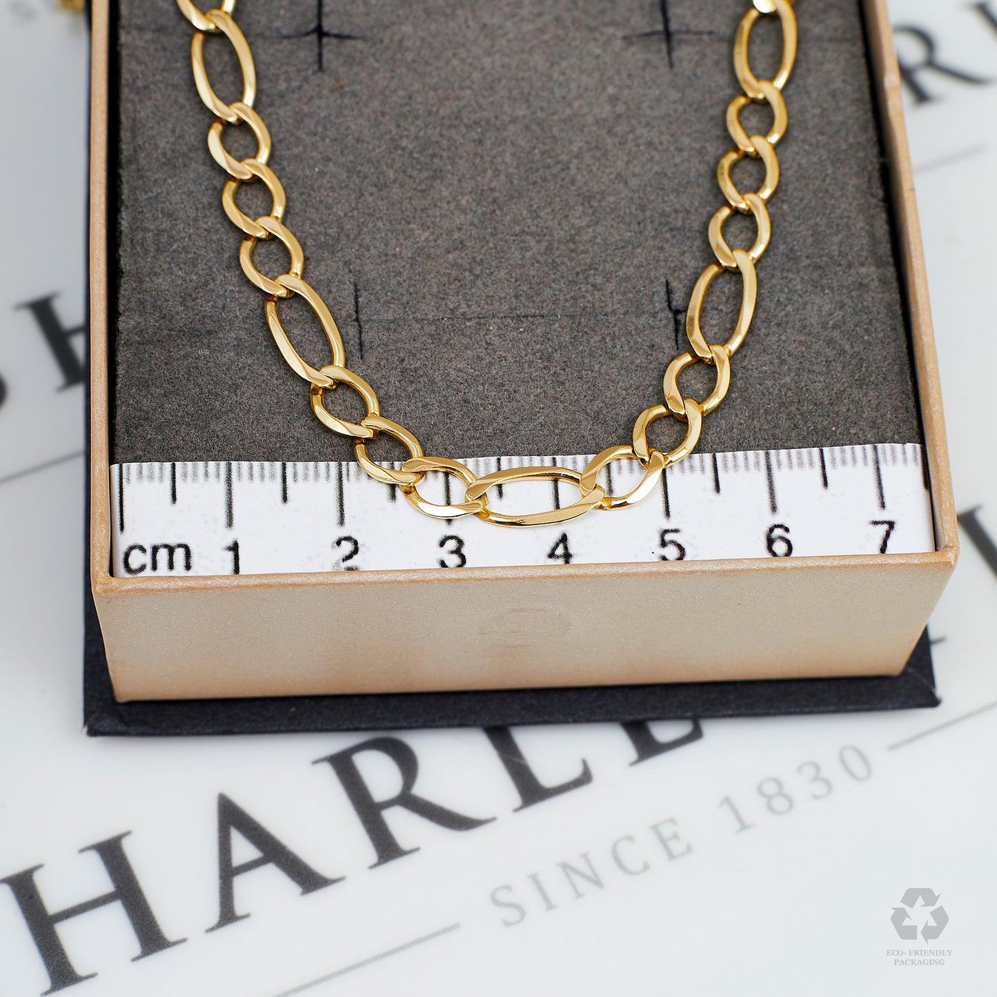 Pre-Owned 9ct Gold Figaro Chain Necklace 24 Inch