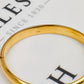 Pre-Owned 9ct Gold Swirl Design Hinged Bangle