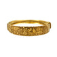 Pre-Owned 9ct Gold Flower Design Tapering Hinged Bangle