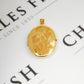 Pre-Owned 9ct Gold Oval Flower Design Locket Large