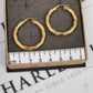 Pre-Owned 9ct Gold Guilloche Twist Design Hoop Earrings
