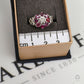 Pre-Owned 9ct White Gold Diamond & Ruby Cluster Ring Size O