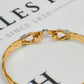 Pre-Owned 9ct Gold Twist Bangle With Hook & Noose Closure