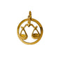 Pre-Owned 9ct Gold Libra Star Sign Pendant