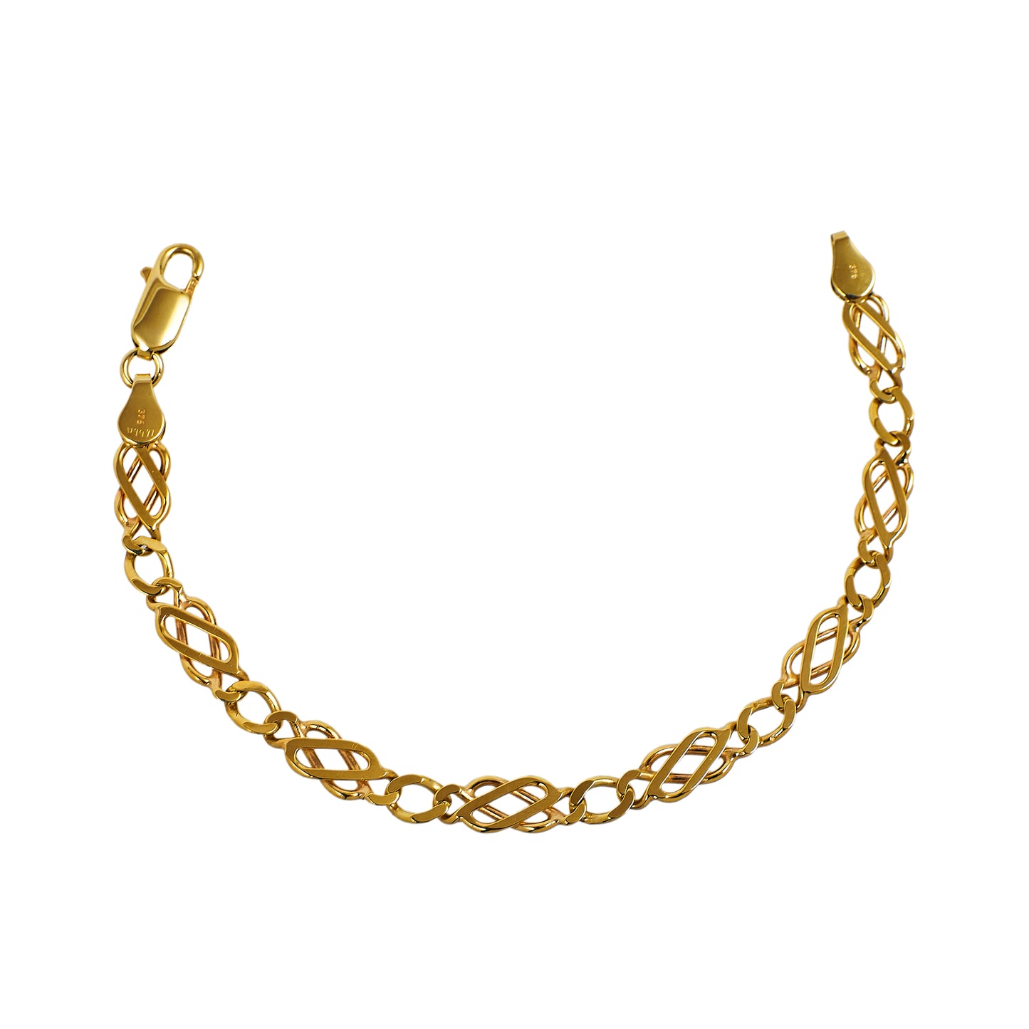 Pre-Owned 9ct Gold Celtic Knot Bracelet 7 Inch