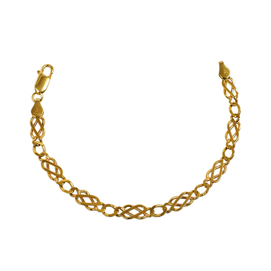Pre-Owned 9ct Gold Celtic Knot Bracelet 7 Inch