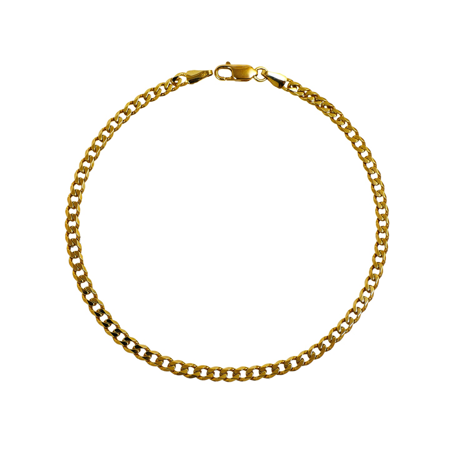 Pre-Owned 9ct Gold Curb Chain Anklet