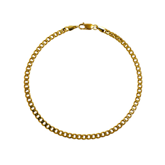 Pre-Owned 9ct Gold Curb Chain Anklet
