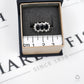 Pre-Owned 9ct Gold Sapphire & CZ Cluster Ring Size N