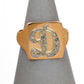 Pre-Owned 9ct Gold D Initial Diamond Signet Ring Size L