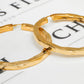 Pre-Owned 9ct Gold Large Twist Creole Hoop Earrings