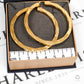 Pre-Owned 9ct Gold Large Twist Creole Hoop Earrings