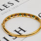 Pre-Owned 9ct Gold Gemstone Hinged Bangle