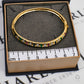 Pre-Owned 9ct Gold Gemstone Hinged Bangle