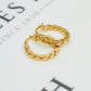 Pre-Owned 14ct Gold Twist Creole Hoop Earrings