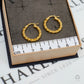 Pre-Owned 14ct Gold Twist Creole Hoop Earrings