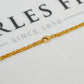 Pre-Owned 14ct Gold Square Byzantine Chain Necklace 16 Inch