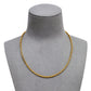 Pre-Owned 14ct Gold Square Byzantine Chain Necklace 16 Inch