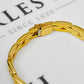 Pre-Owned 18ct Gold Brick Design Bracelet 7.5 Inch