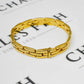 Pre-Owned 18ct Gold Brick Design Bracelet 7.5 Inch
