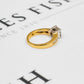 Pre-Owned 18ct Gold Princess Cut Diamond Ring Size M