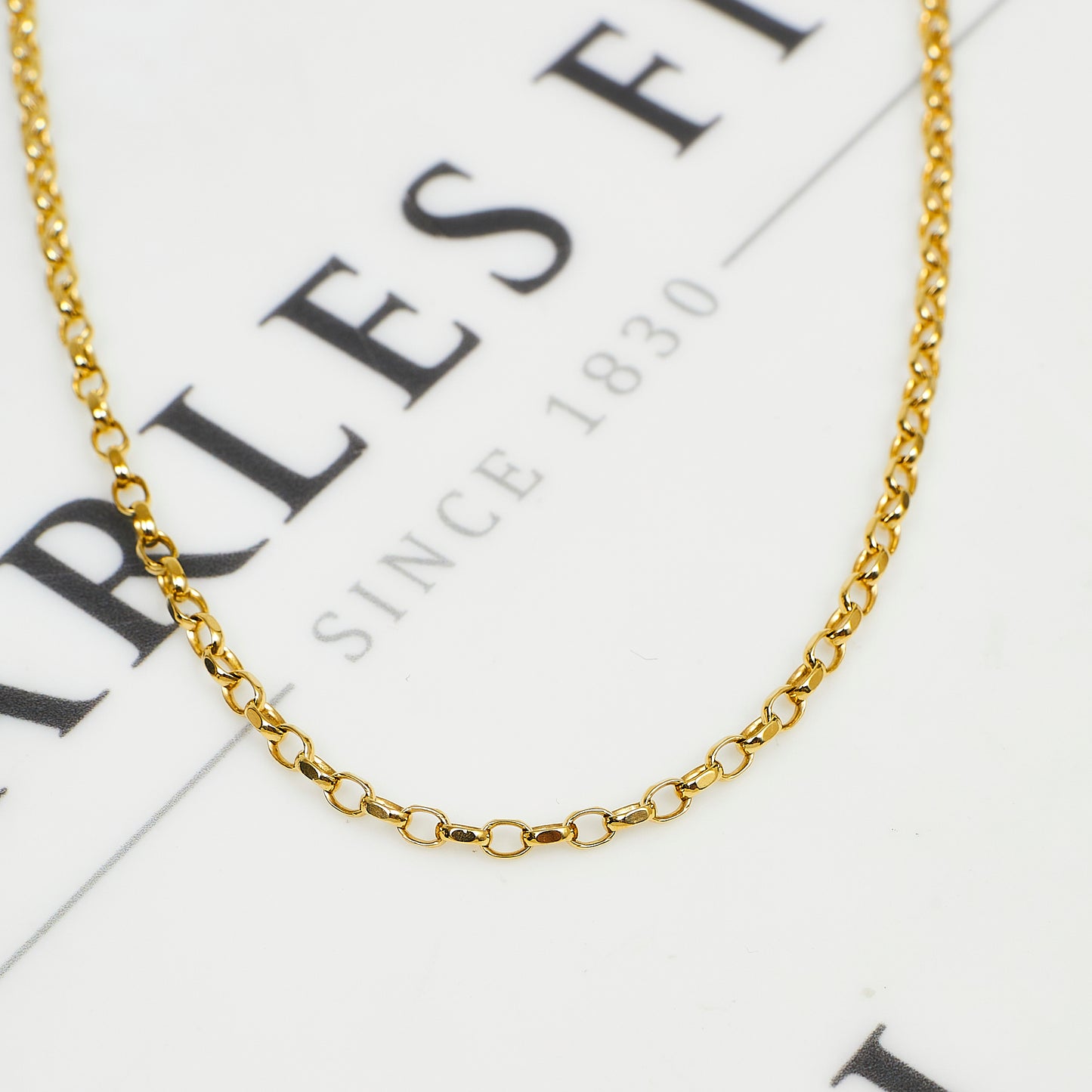 Pre-Owned 9ct Gold Belcher Chain Necklace 29 Inch