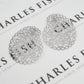 Pre-Owned 18ct White Gold Oversized Circle Design Earrings