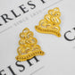 Pre-Owned 18ct Gold Matte Swirl Design Earrings