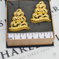 Pre-Owned 18ct Gold Matte Swirl Design Earrings