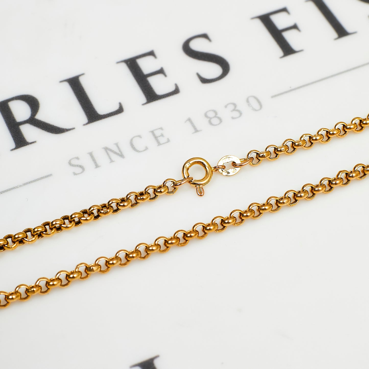 Pre-Owned 9ct Gold Belcher Chain Necklace 20 Inch