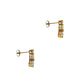Pre-Owned 9ct Gold 3 CZ Stud Earrings