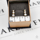 Pre-Owned 9ct Gold 3 CZ Stud Earrings