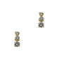 Pre-Owned 9ct Gold 3 CZ Stud Earrings