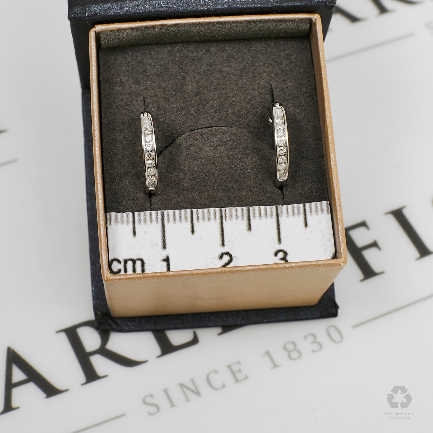 Pre-Owned 9ct White Gold & Diamond Creole Hoop Earrings