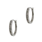 Pre-Owned 9ct White Gold & Diamond Creole Hoop Earrings