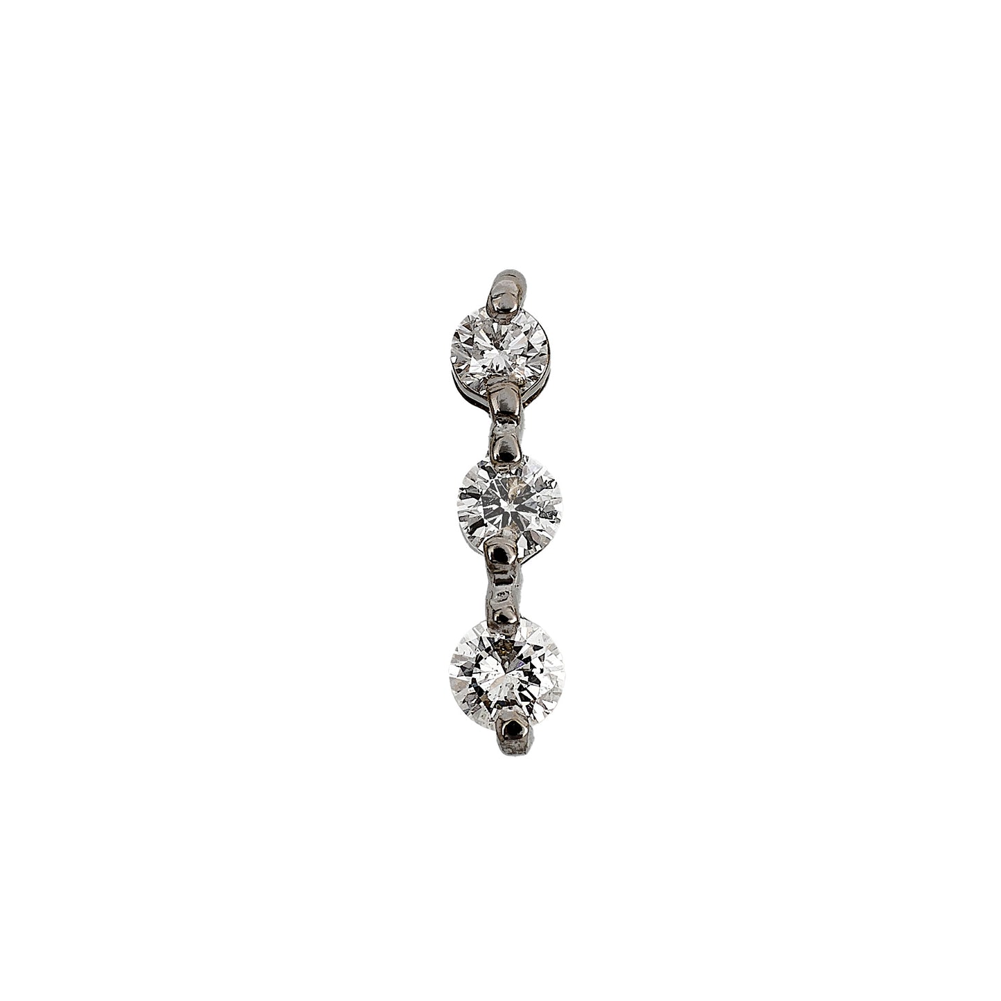 Pre-Owned 18ct White Gold 3 Diamond Pendant
