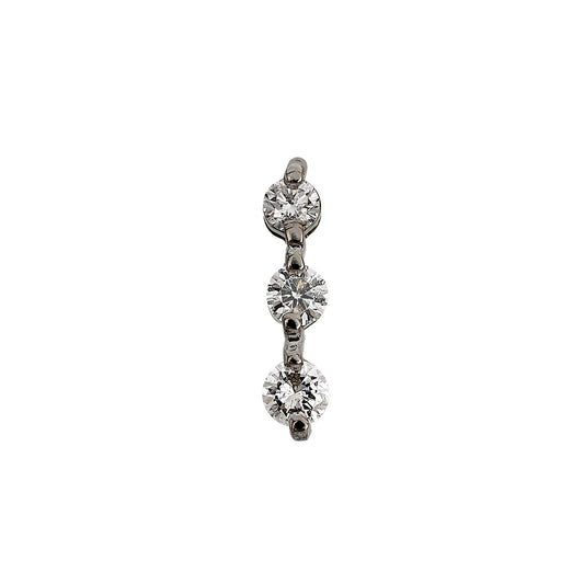 Pre-Owned 18ct White Gold 3 Diamond Pendant