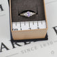 Pre-Owned 9ct White Gold Lavender CZ Dress Ring Size O.5